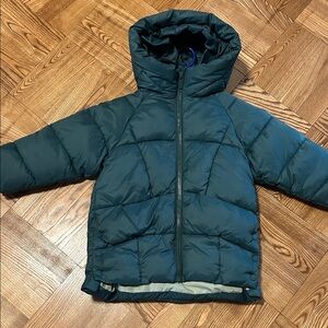 Zara Dark Teal Hooded Puffer Jacket for Kids